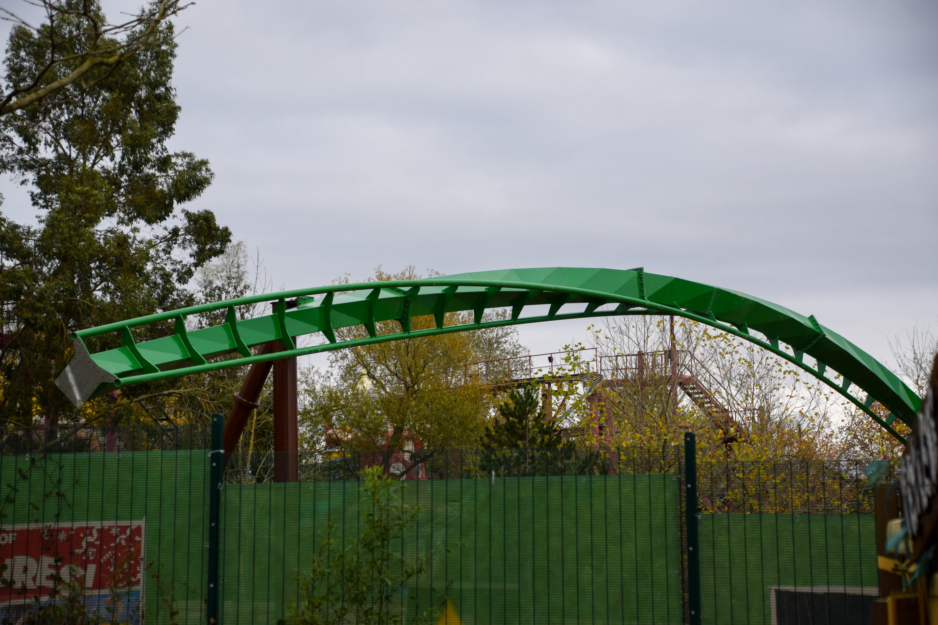 Inversion For Jumanji Rollercoaster Installed