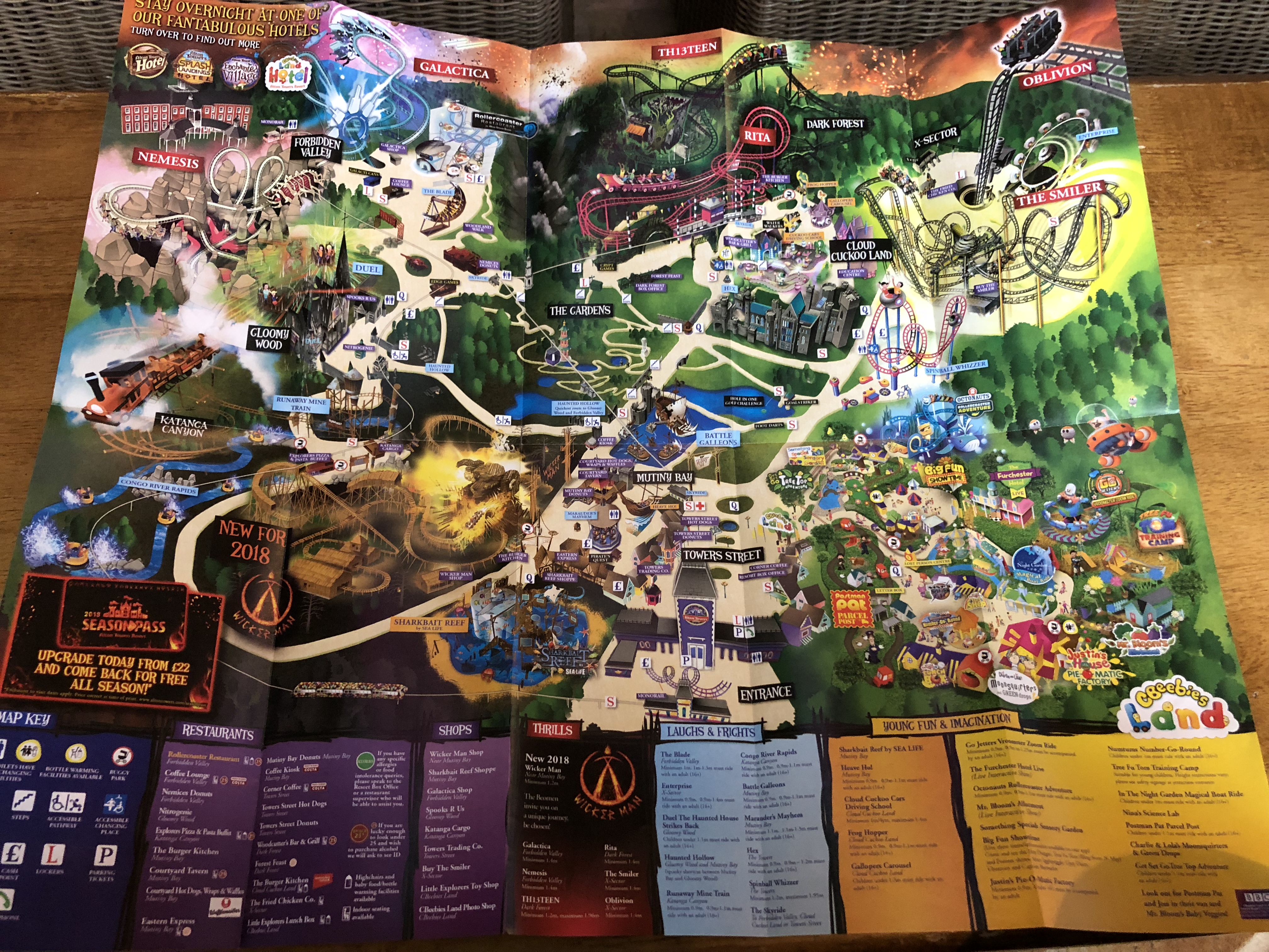 Alton Towers 2018 Map