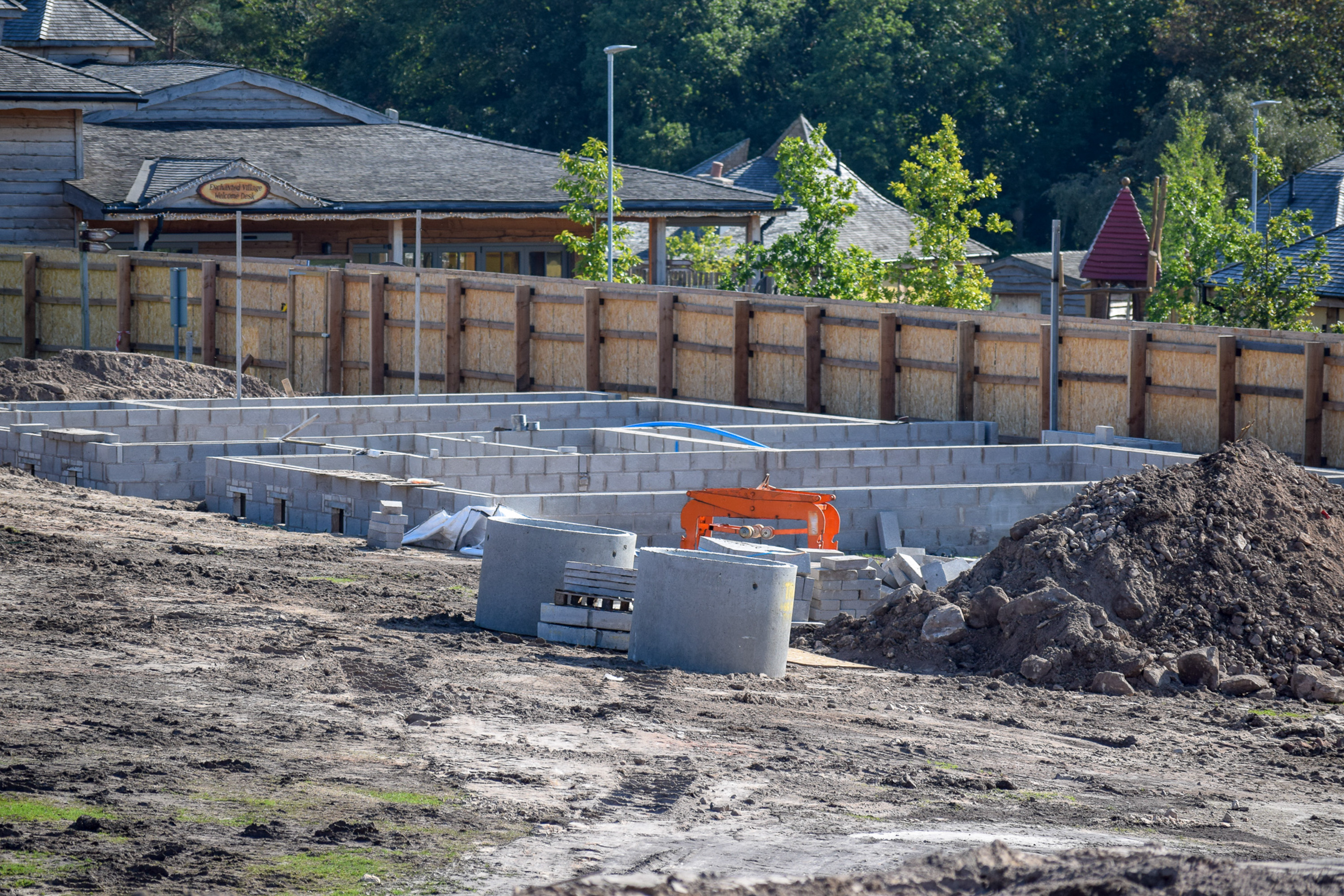 Construction continues on pod foundations