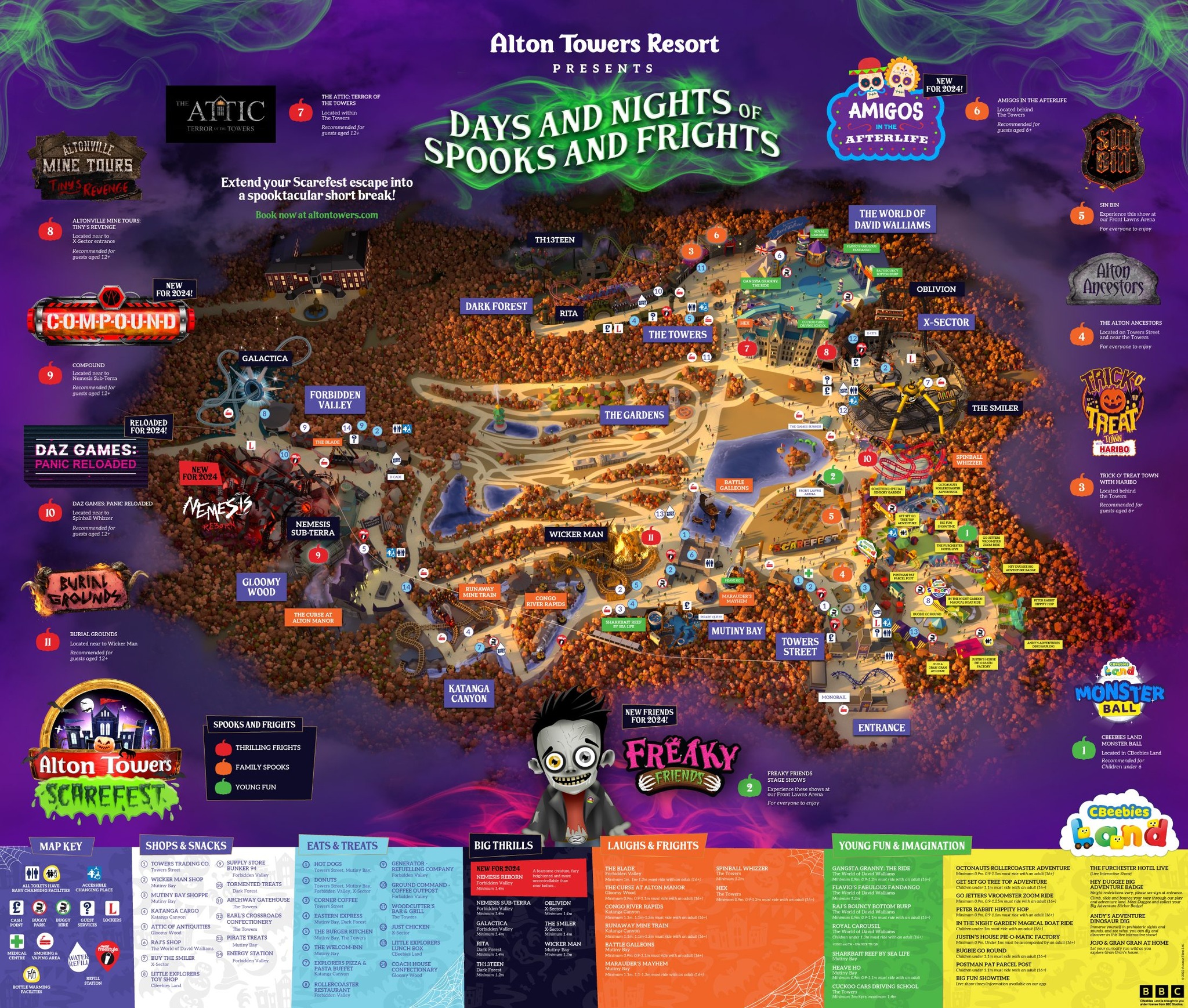 Alton Towers Scarefest 2024 Map Released
