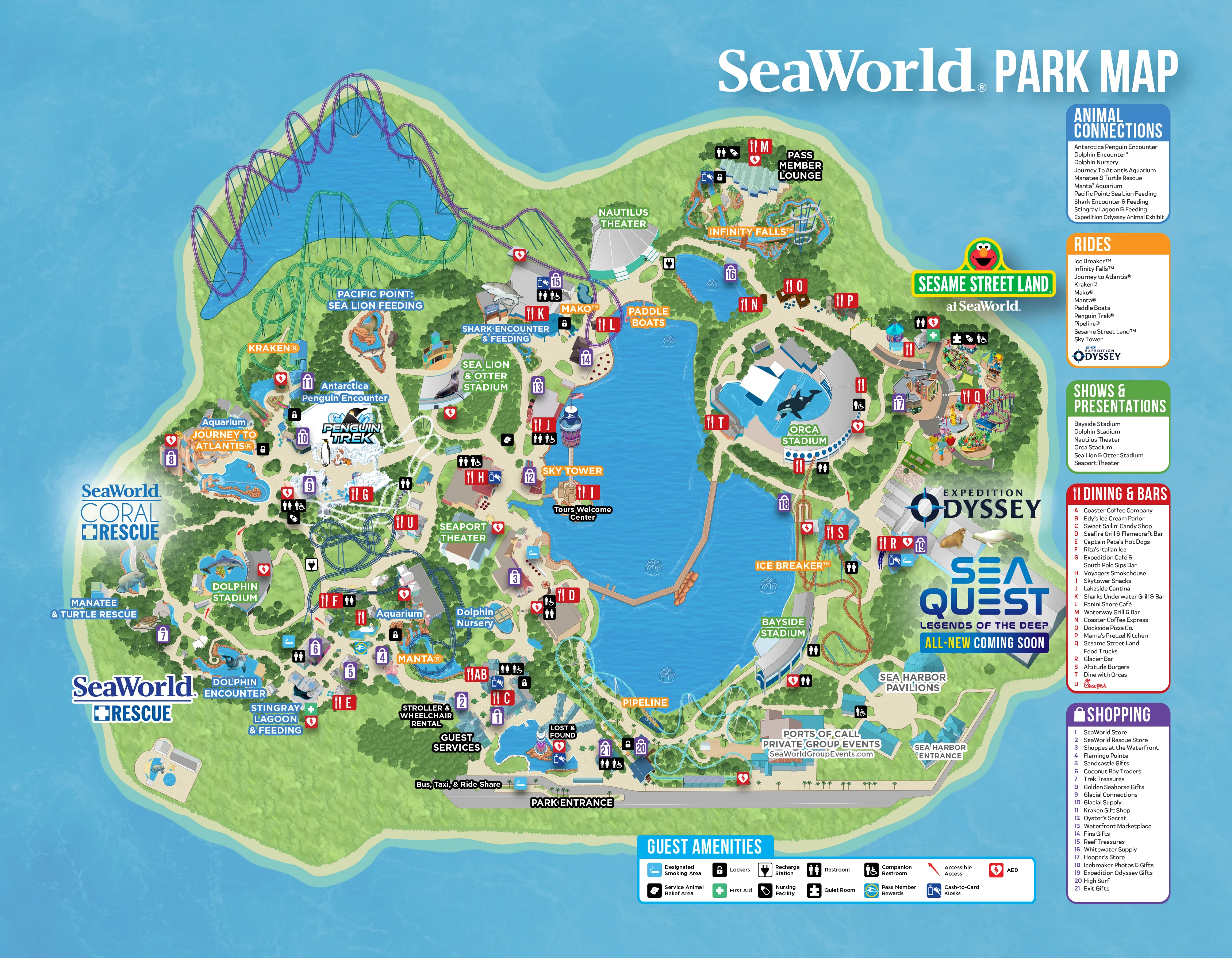 Seaworld Orlando 2026 Map