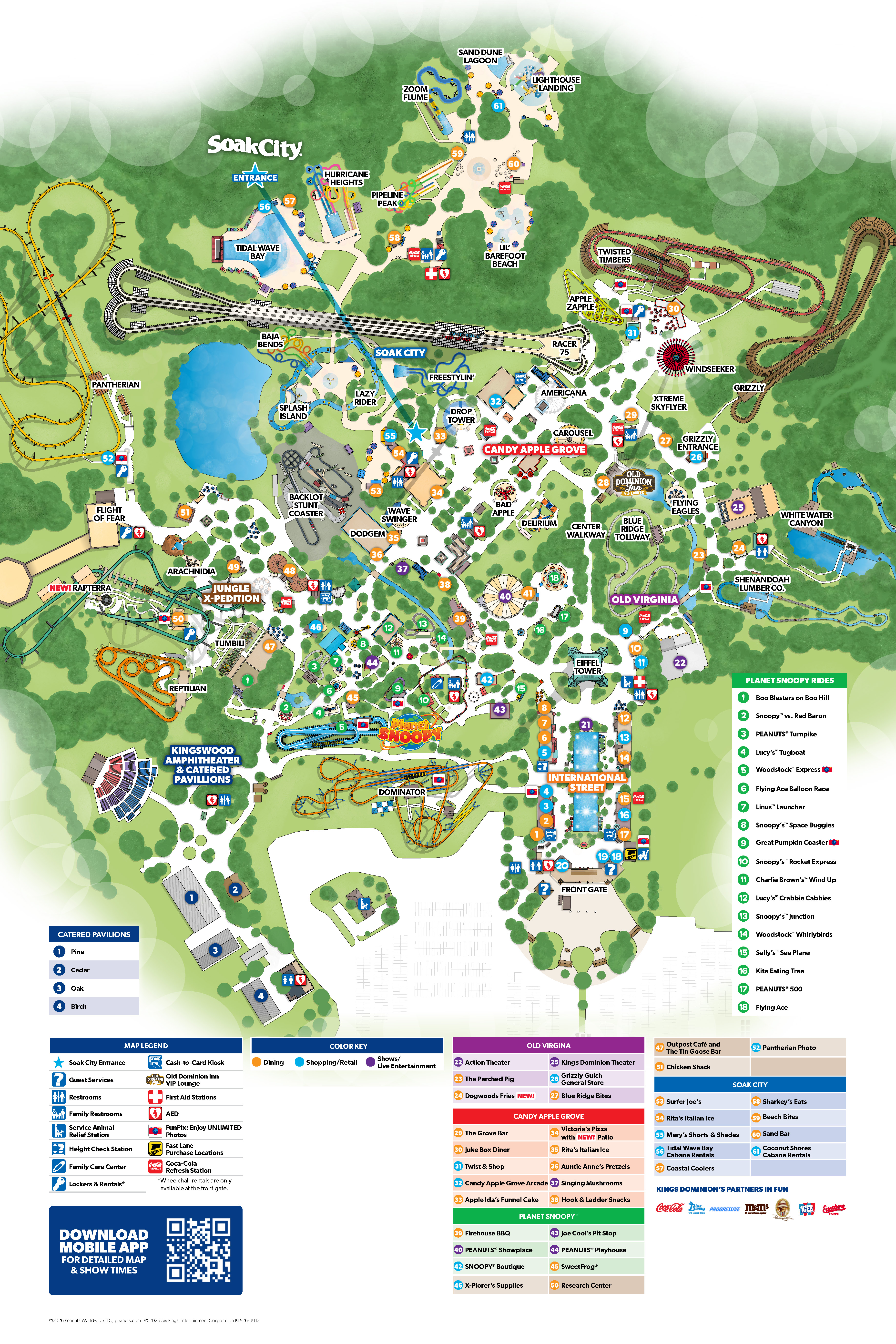 Kings Dominion 2025 Map