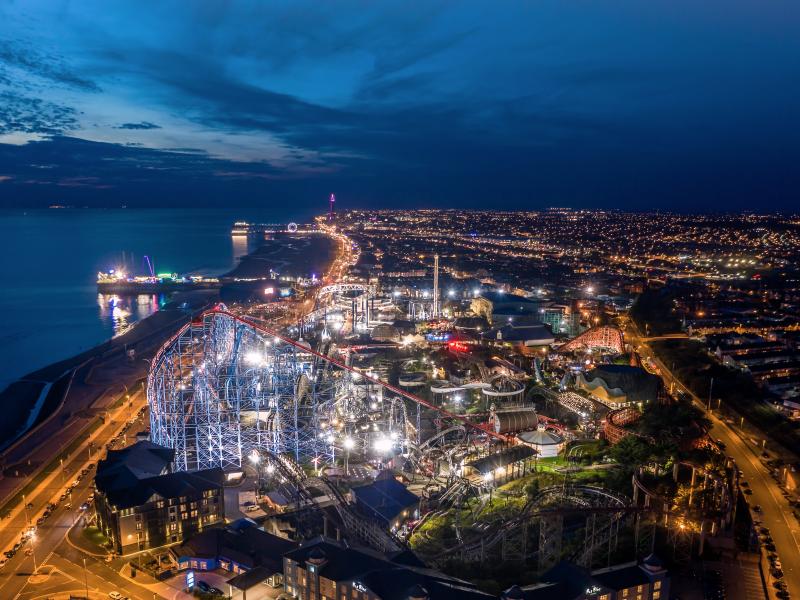 Blackpool Pleasure Beach 2021 Late Night Riding