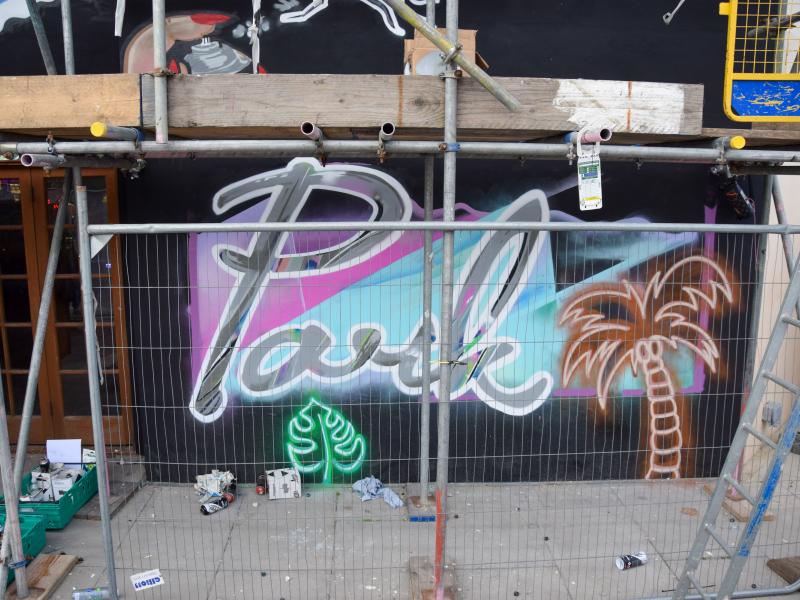 Thorpe Park Spray Paint Mural