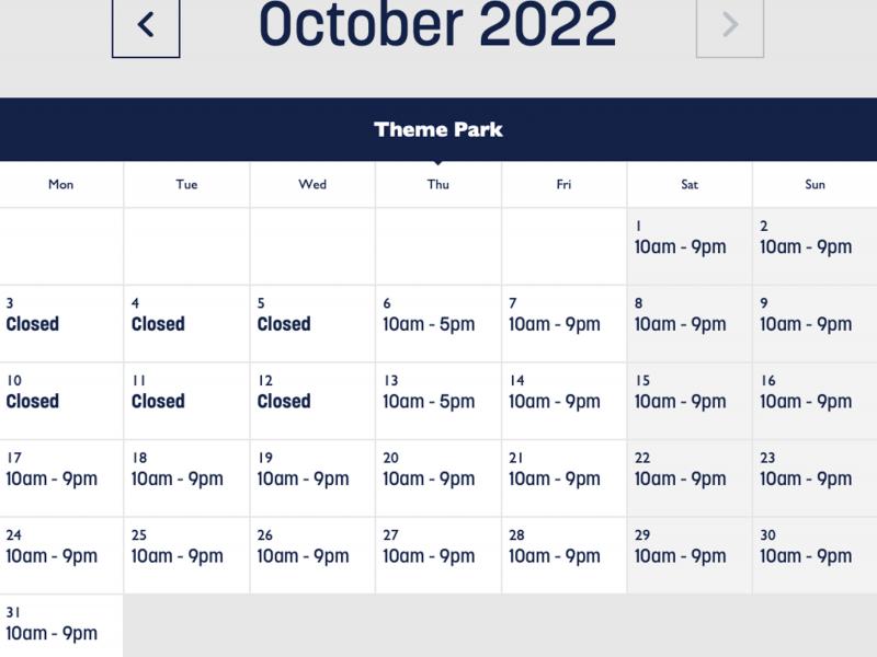 Thorpe Park 2022 Opening Times