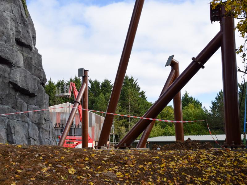 90% Of Coaster Supports Installed