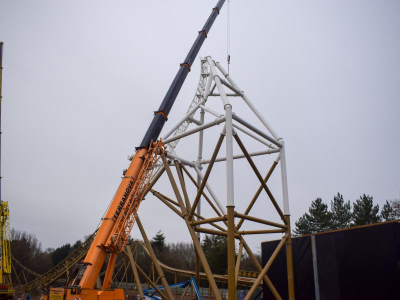 Hyperia December Construction Update From Within Thorpe Park