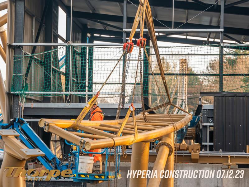 Hyperia Transfer Track And Banked Turn Installed