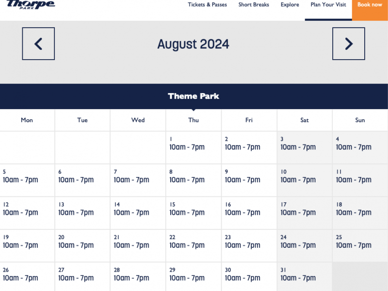 Thorpe Park 2024 Open Hours Published