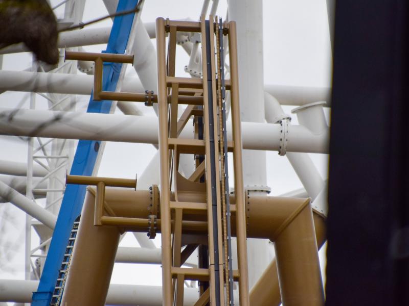 Hyperia Lift Hill Rises Into The Sky