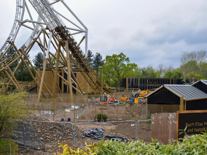 Hyperia Queue Line Installation Continues And Second Train Testing Begins