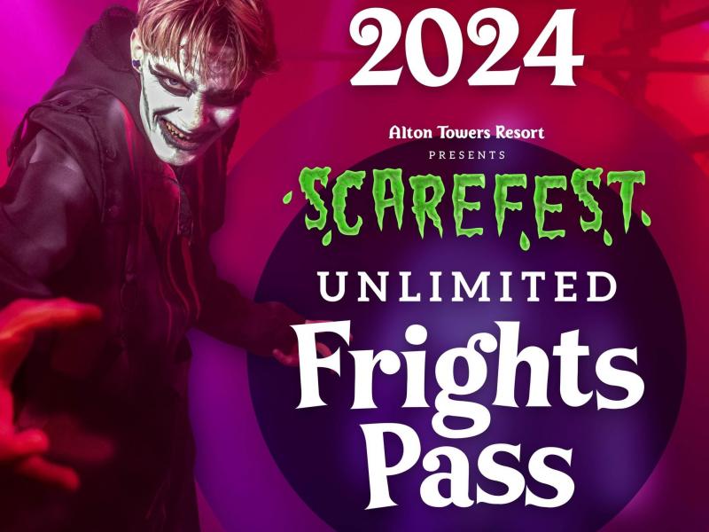 Alton Towers Scarefest 2024 Unlimited Frights Pass