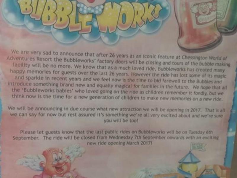 Bubbleworks To Close!