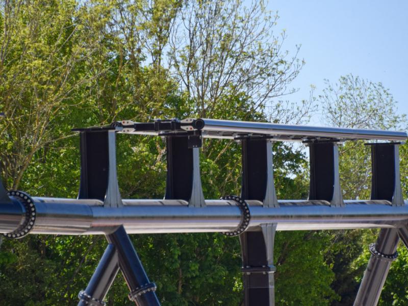 Chessington Minecraft Coaster Goes Vertical as Track and Supports Are Installed
