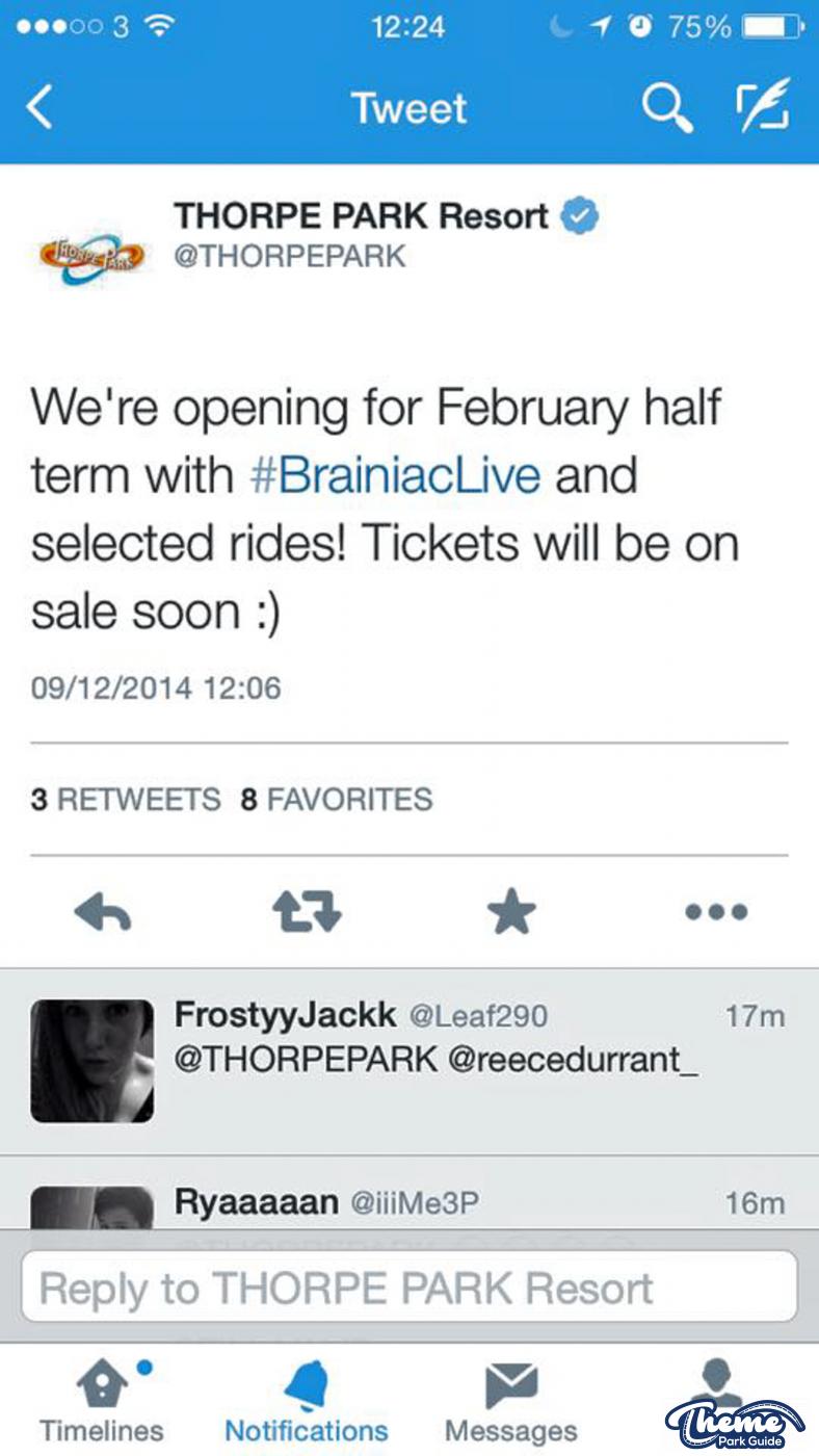 Thorpe 2015 Feb Half Term Opening