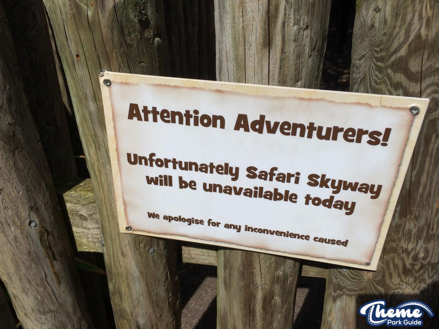 Safari Skyway Closes For Remainder Of The Season