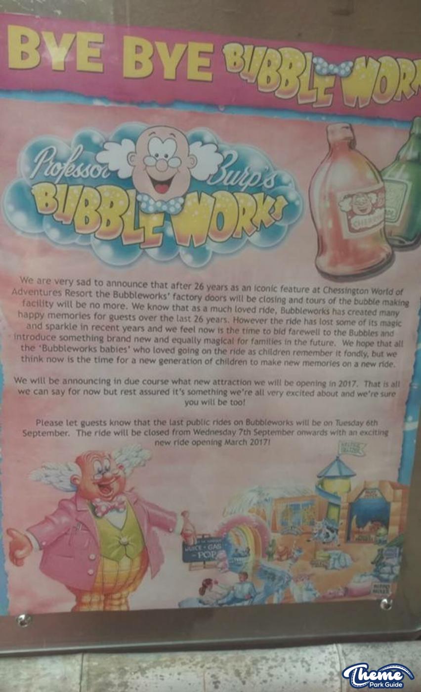 Bubbleworks To Close!