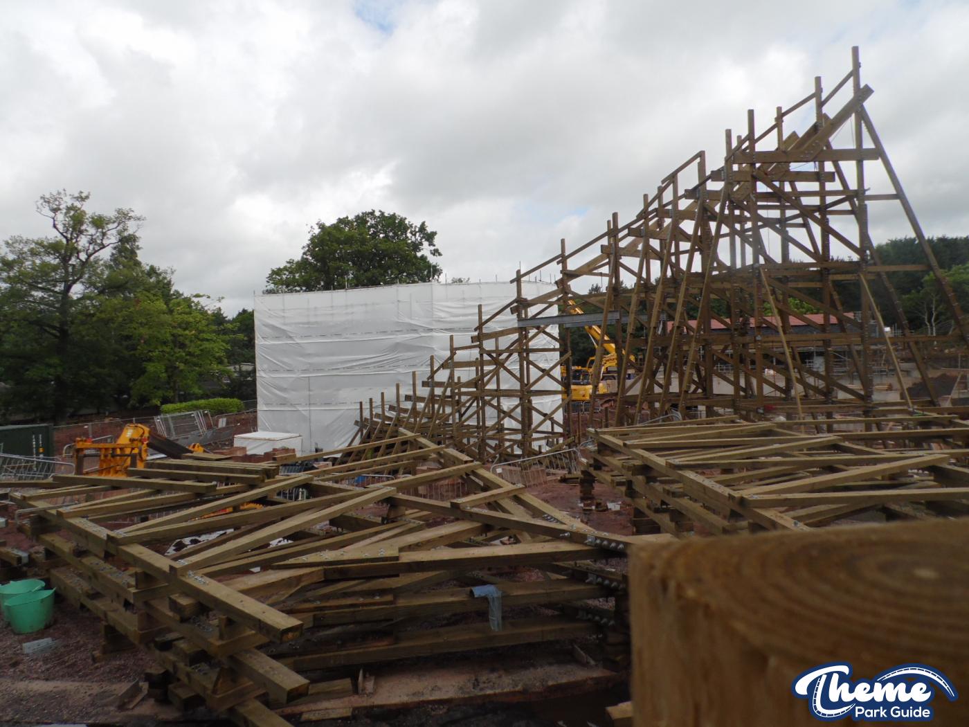 , Work continues down the bottom of the site