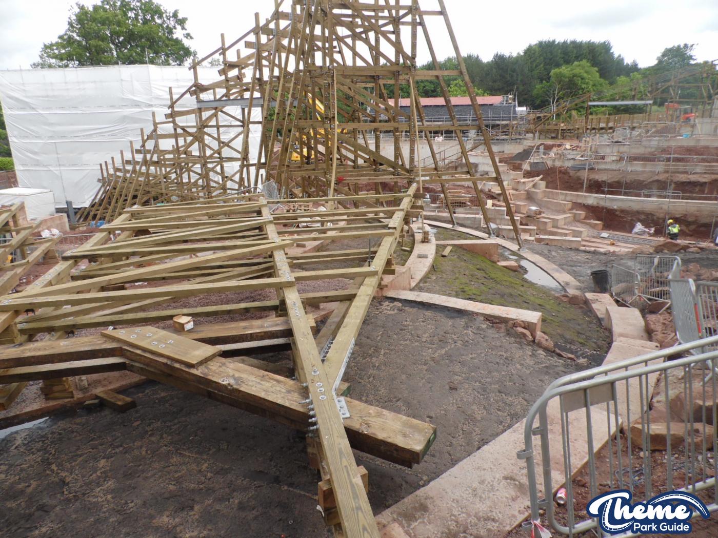 , Work continues down the bottom of the site