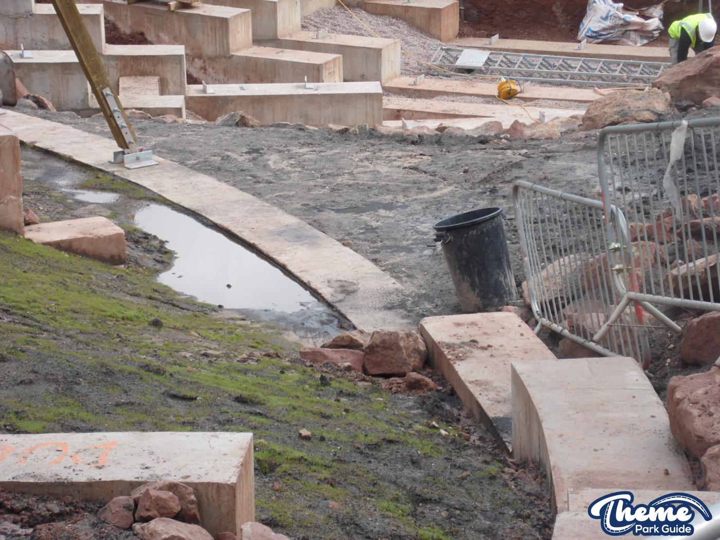 , Work continues down the bottom of the site
