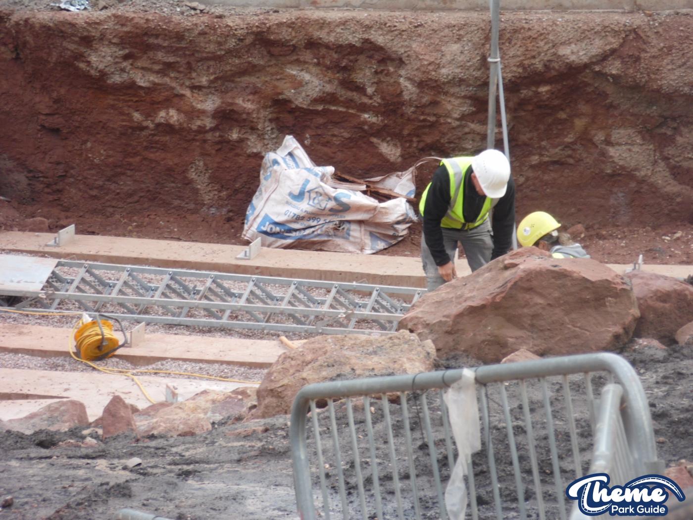 , Work continues down the bottom of the site