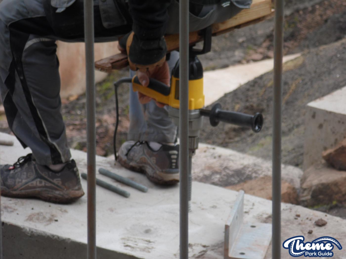 , Work continues down the bottom of the site