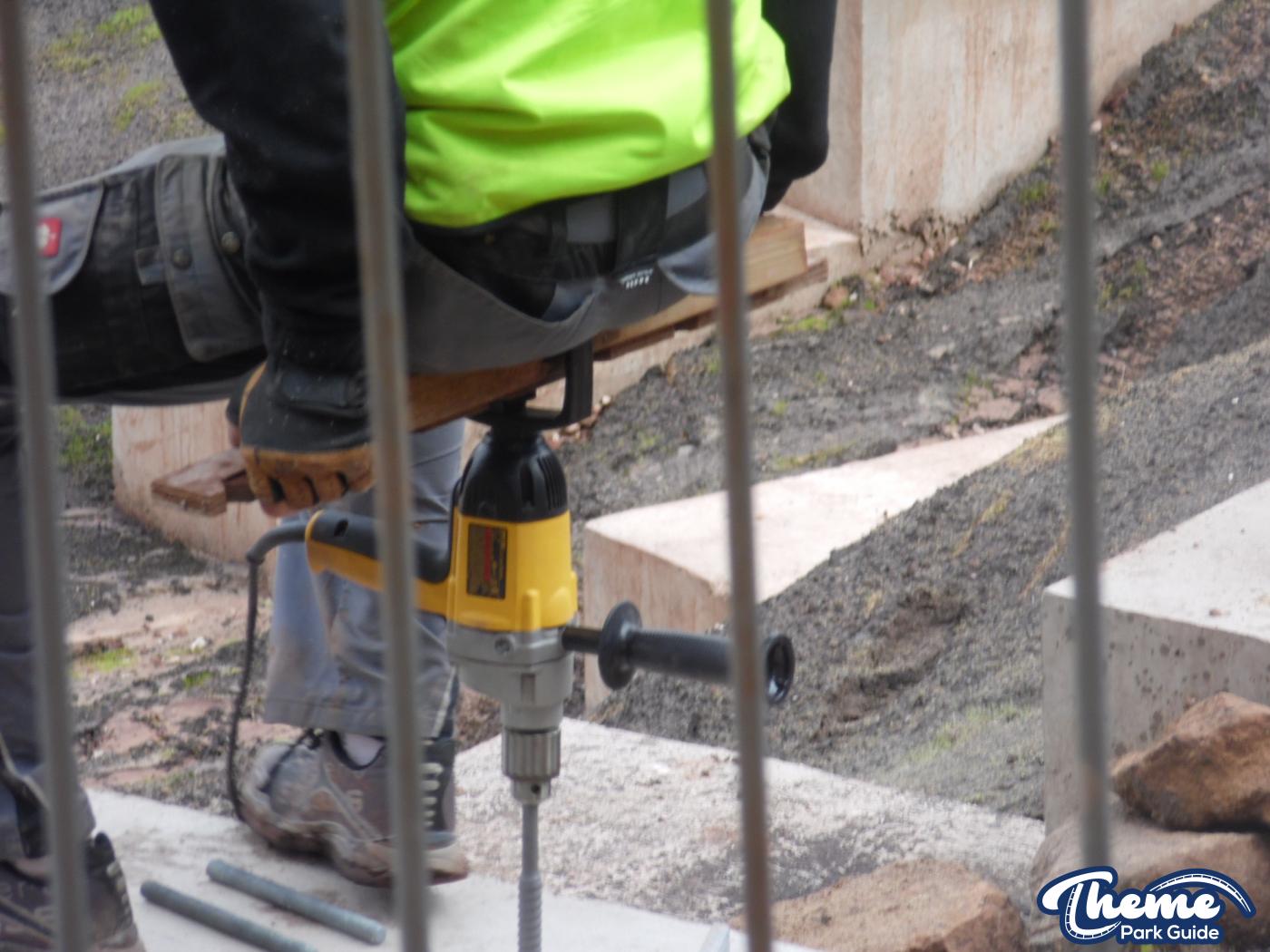 , Work continues down the bottom of the site