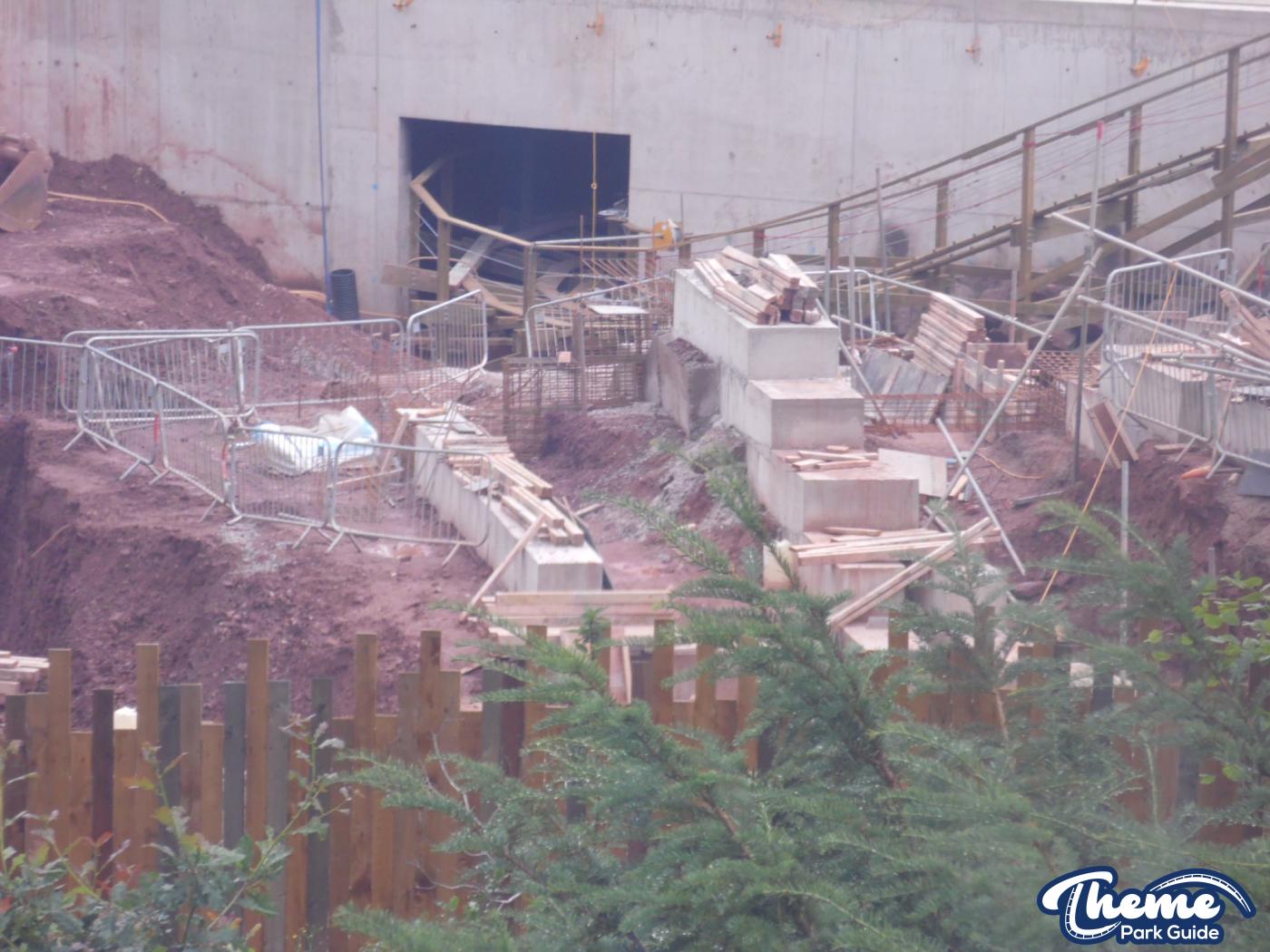 , Work continues down the bottom of the site