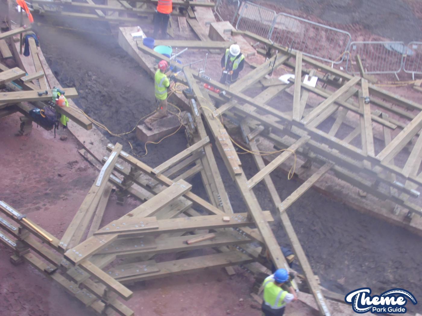 , Work continues down the bottom of the site