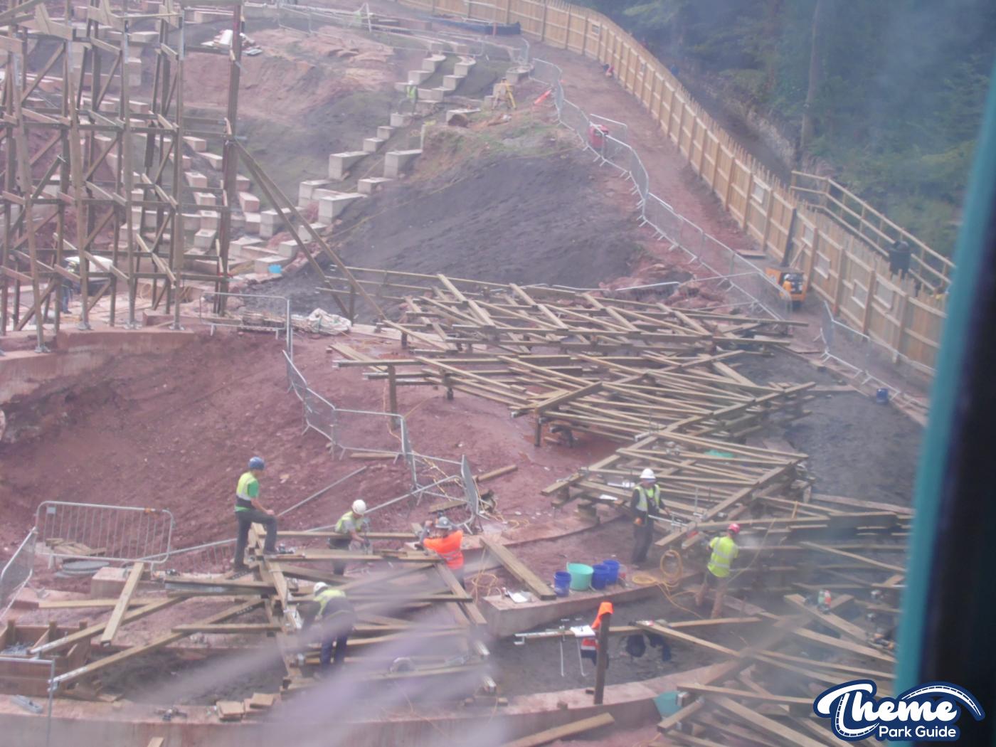 , Work continues down the bottom of the site