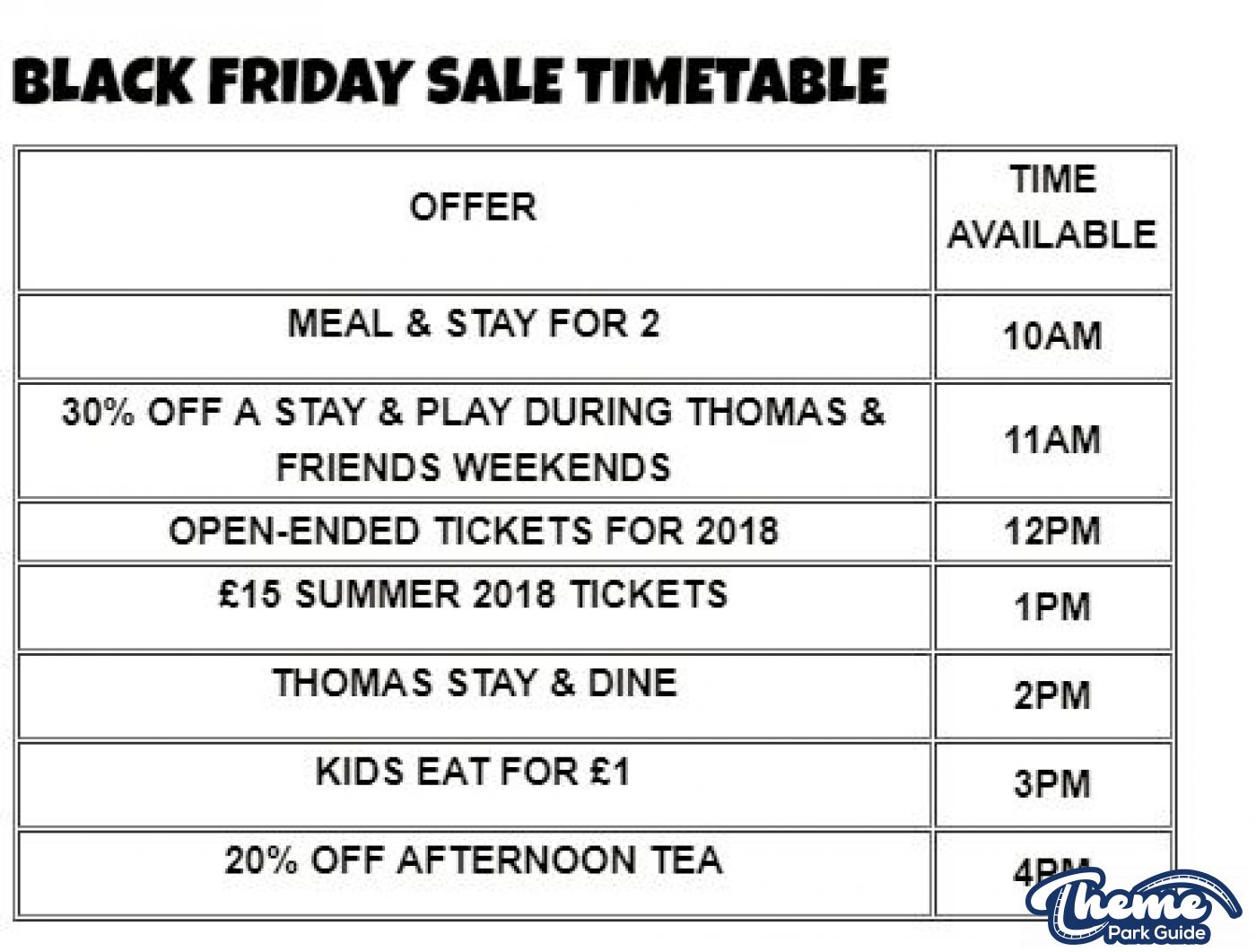 Theme Park Black Friday Deals