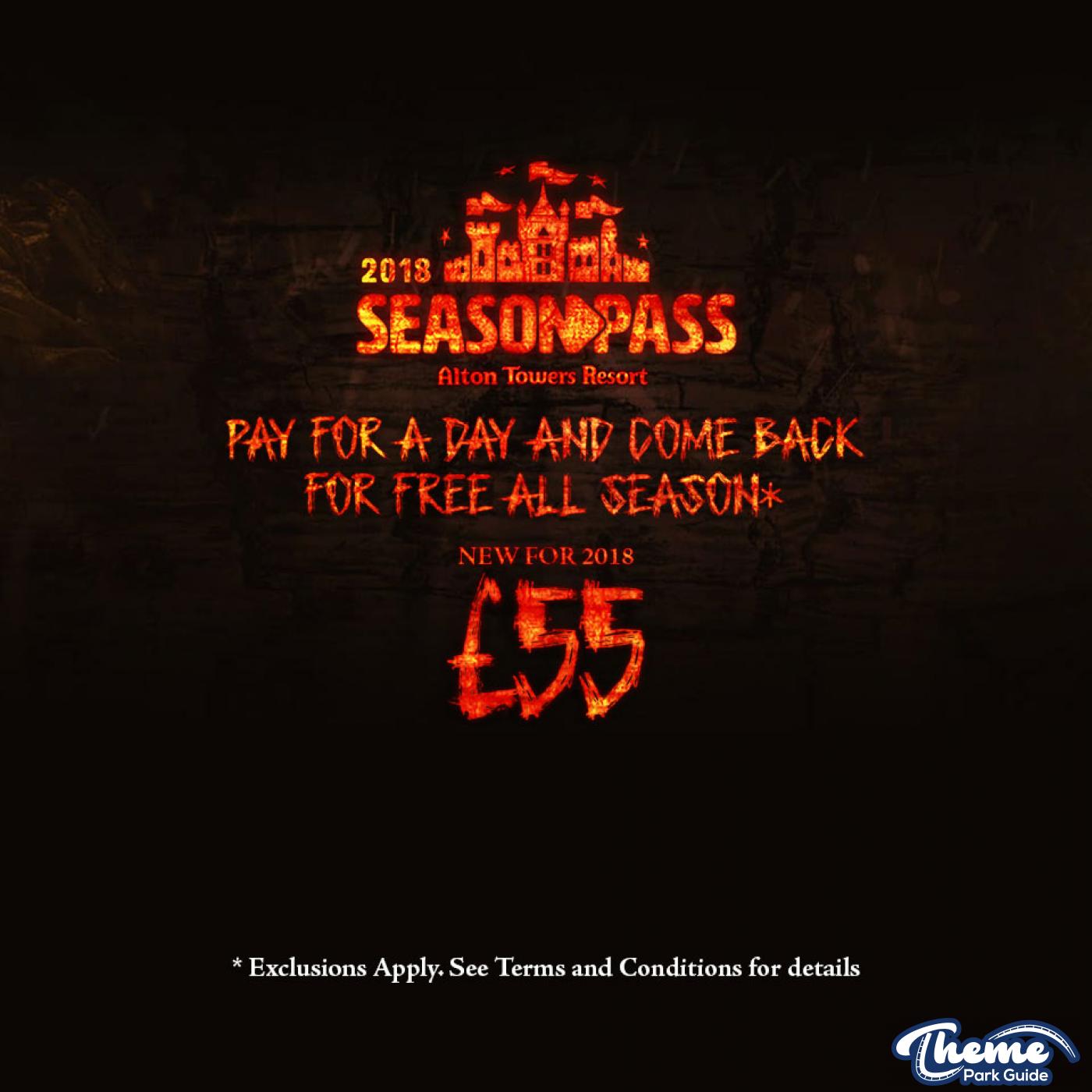 Alton Towers announce new "Season Pass" for 2018 Season