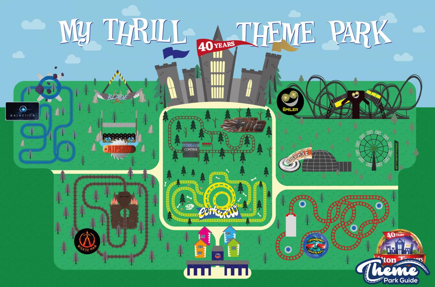 Alton Towers 40th Anniversary Model My Map