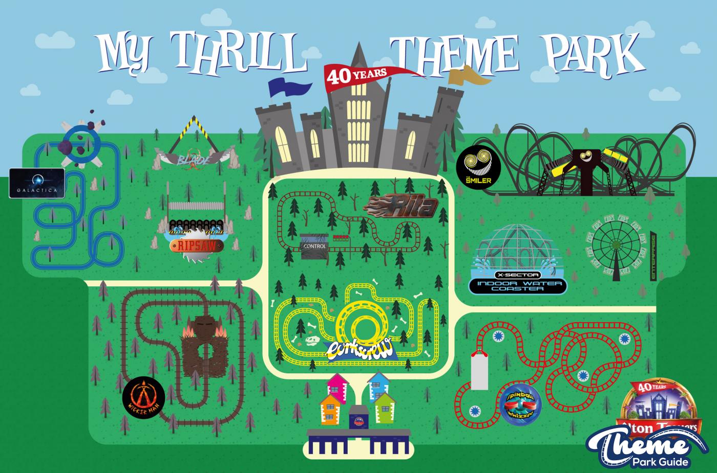 Alton Towers 40th Anniversary Model My Map