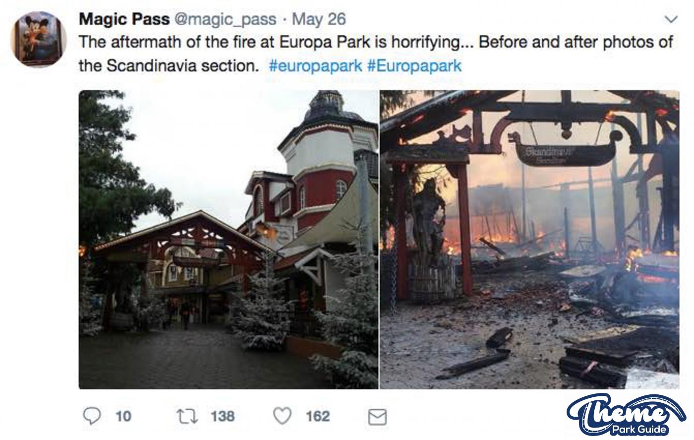 , Fire Breaks Out At Europa Park