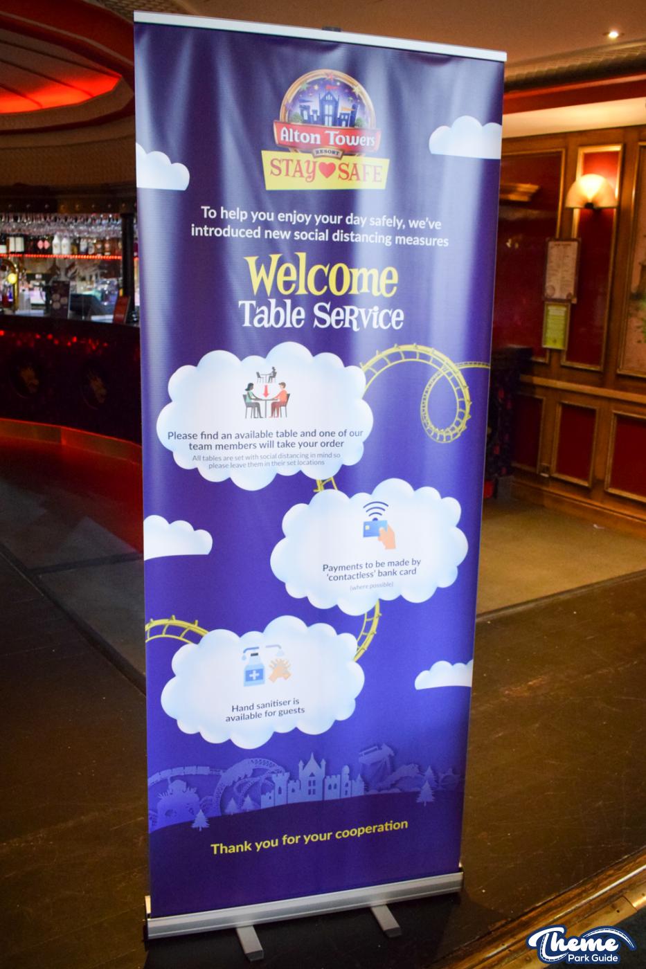 Alton Towers Hotels Table Service