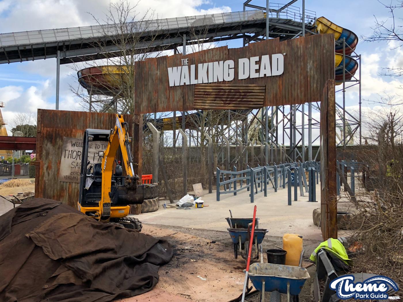 First Look At Walking Dead The Ride Construction