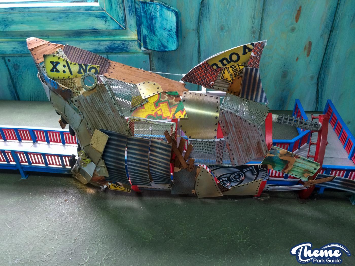 Thorpe Park Shark Hotel Model On Display