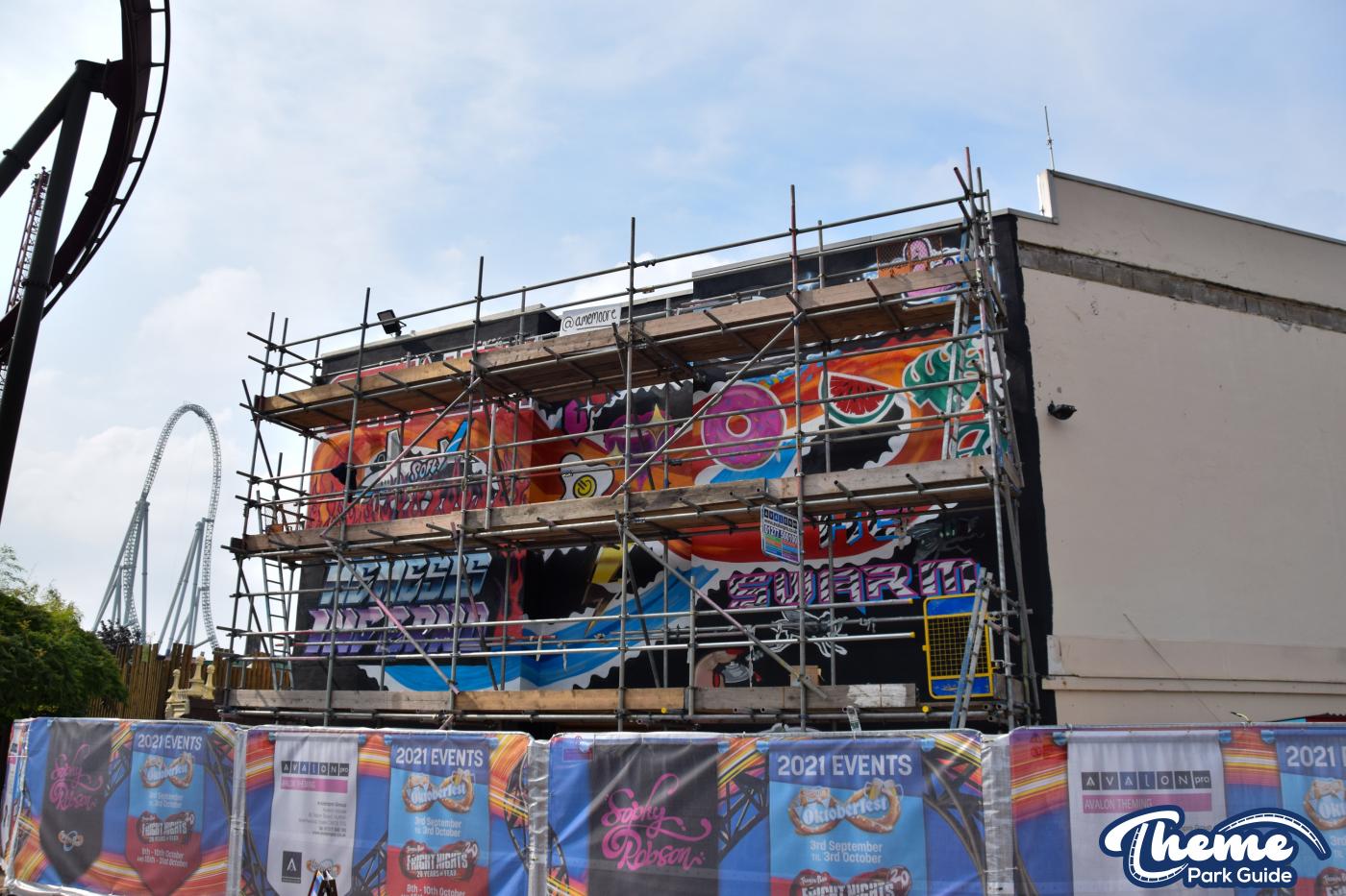 Thorpe Park Graffiti Wall Almost Complete