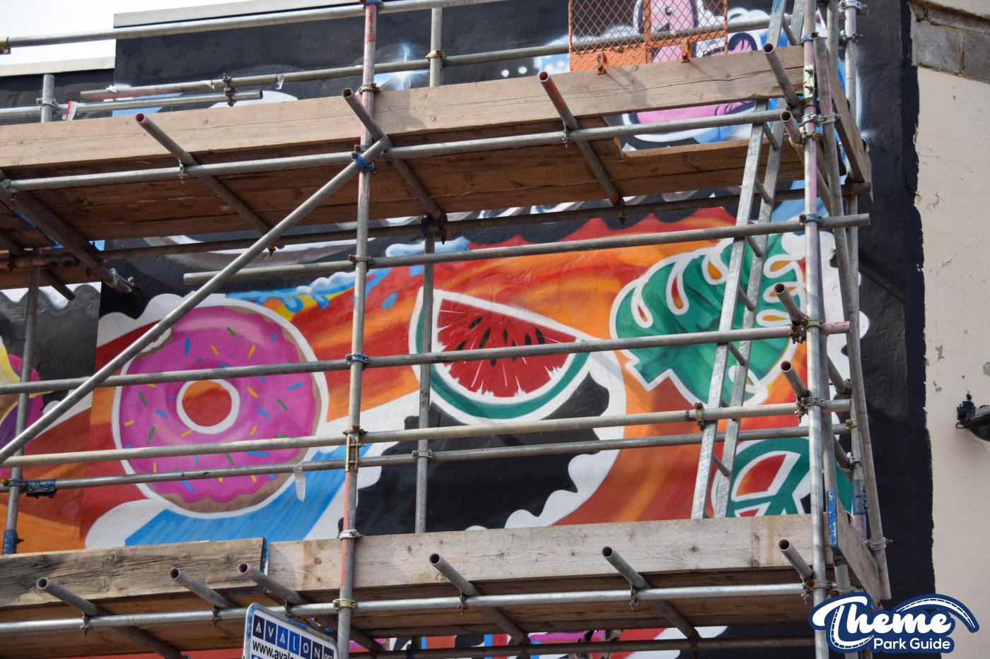 Thorpe Park Graffiti Wall Almost Complete