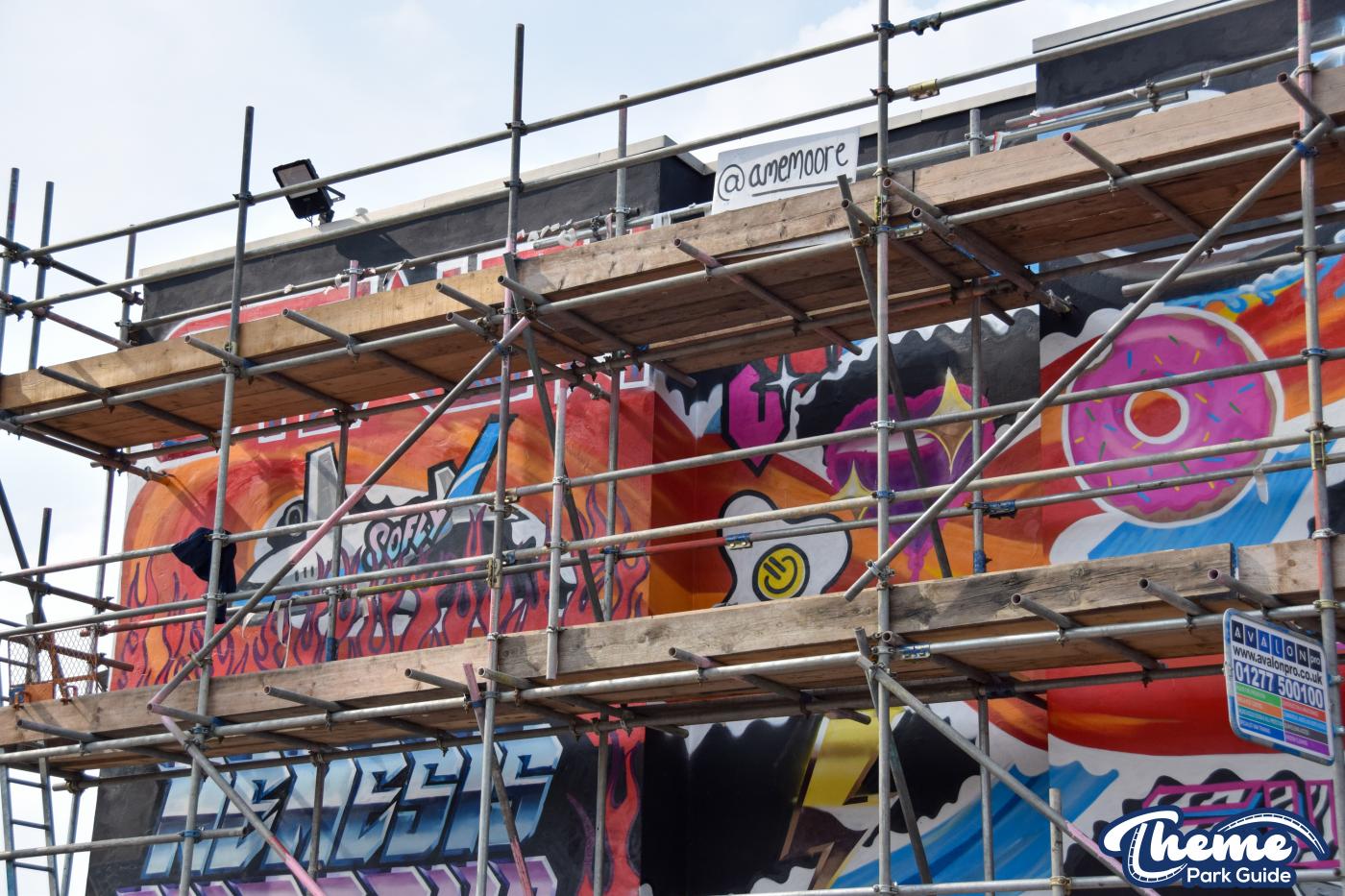 Thorpe Park Graffiti Wall Almost Complete