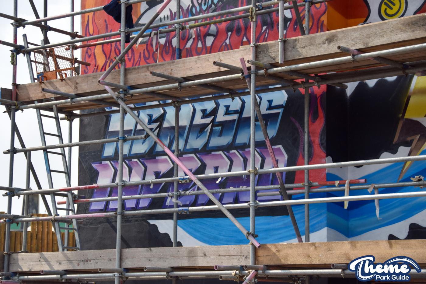 Thorpe Park Graffiti Wall Almost Complete