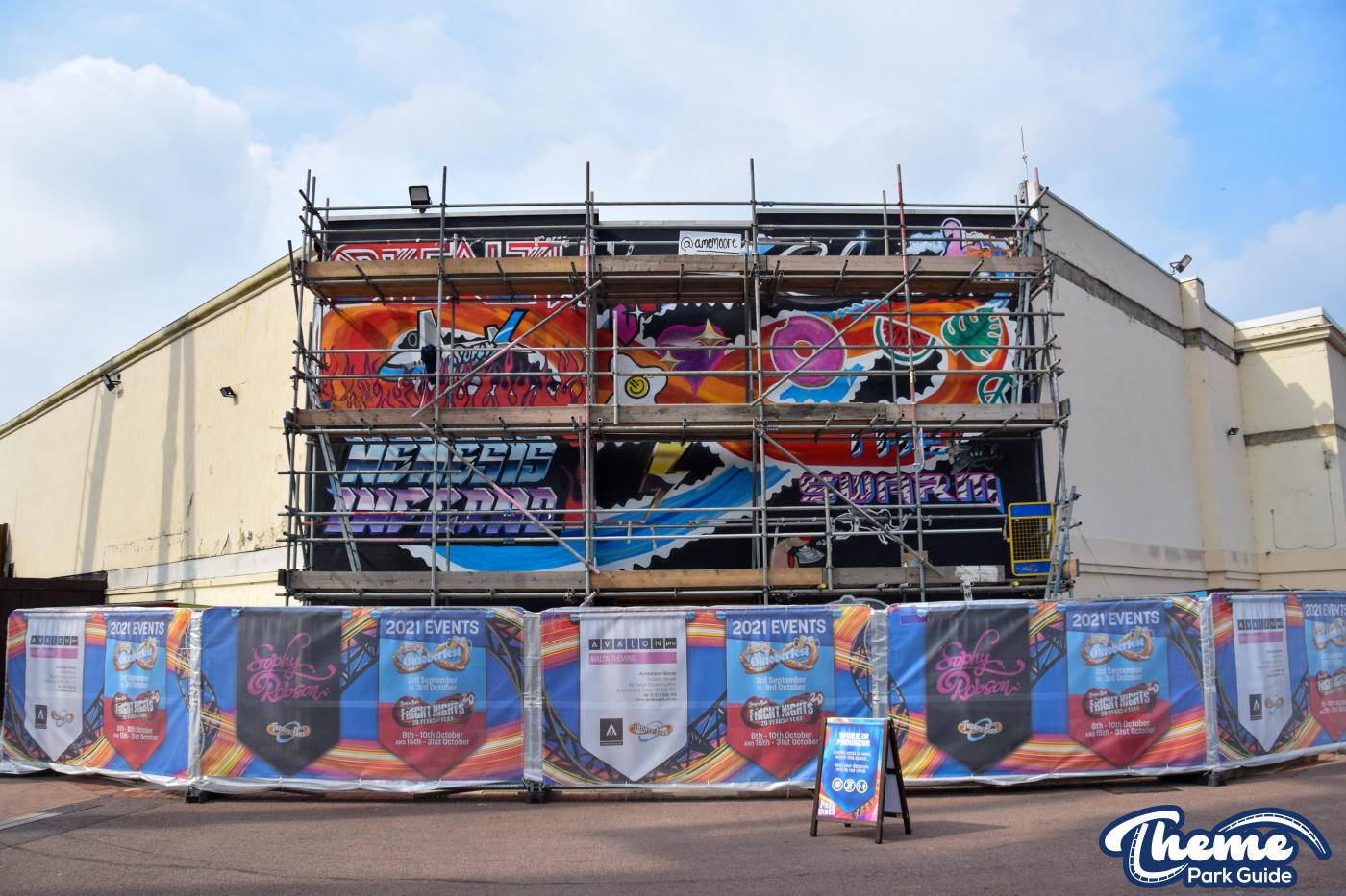 Thorpe Park Graffiti Wall Almost Complete