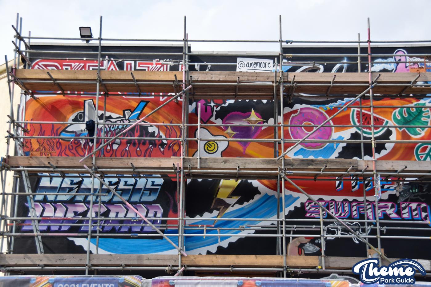 Thorpe Park Graffiti Wall Almost Complete