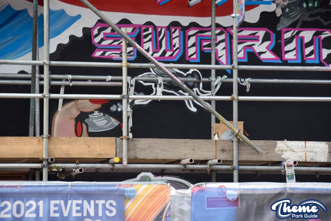 Thorpe Park Graffiti Wall Almost Complete