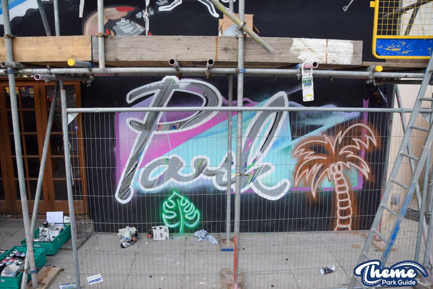 Thorpe Park Graffiti Wall Almost Complete