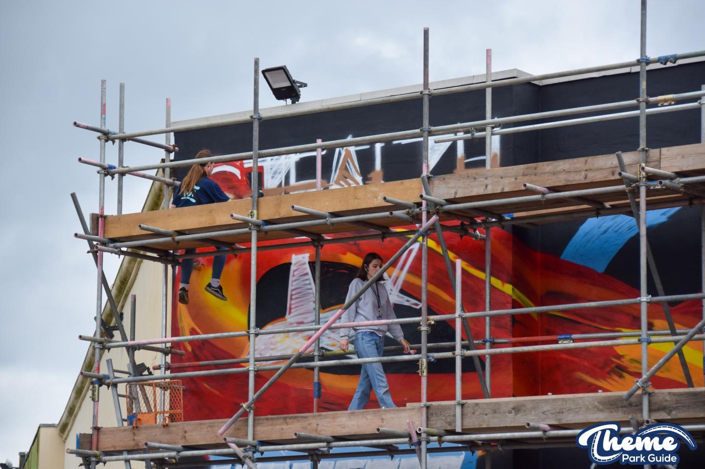 Work Beings On Thorpe Park Graffiti Mural