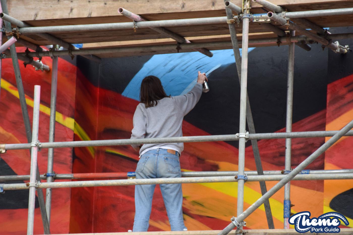 Work Beings On Thorpe Park Graffiti Mural