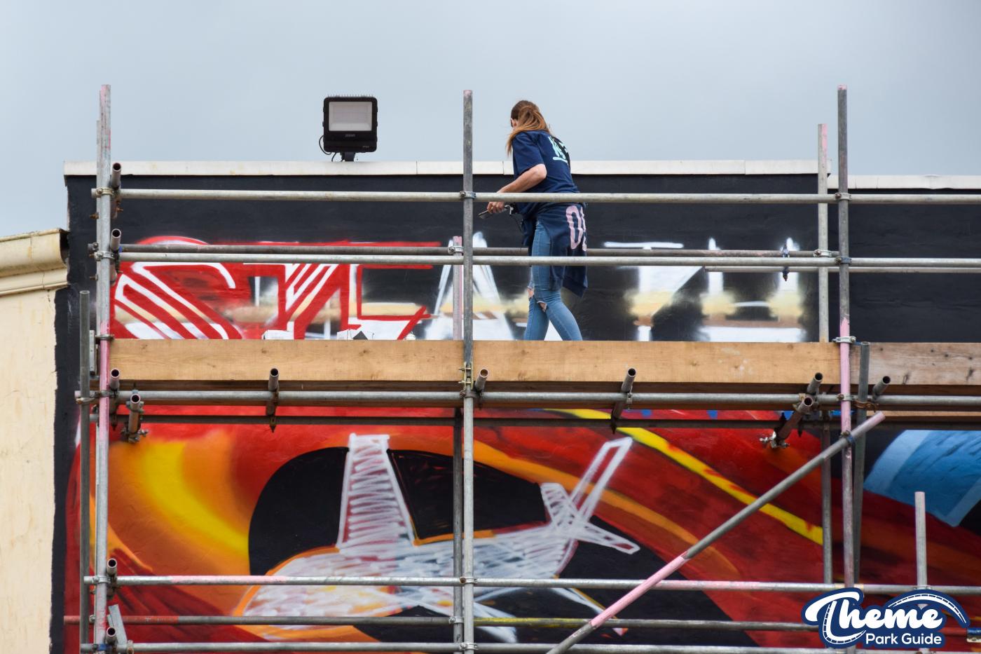 Work Beings On Thorpe Park Graffiti Mural