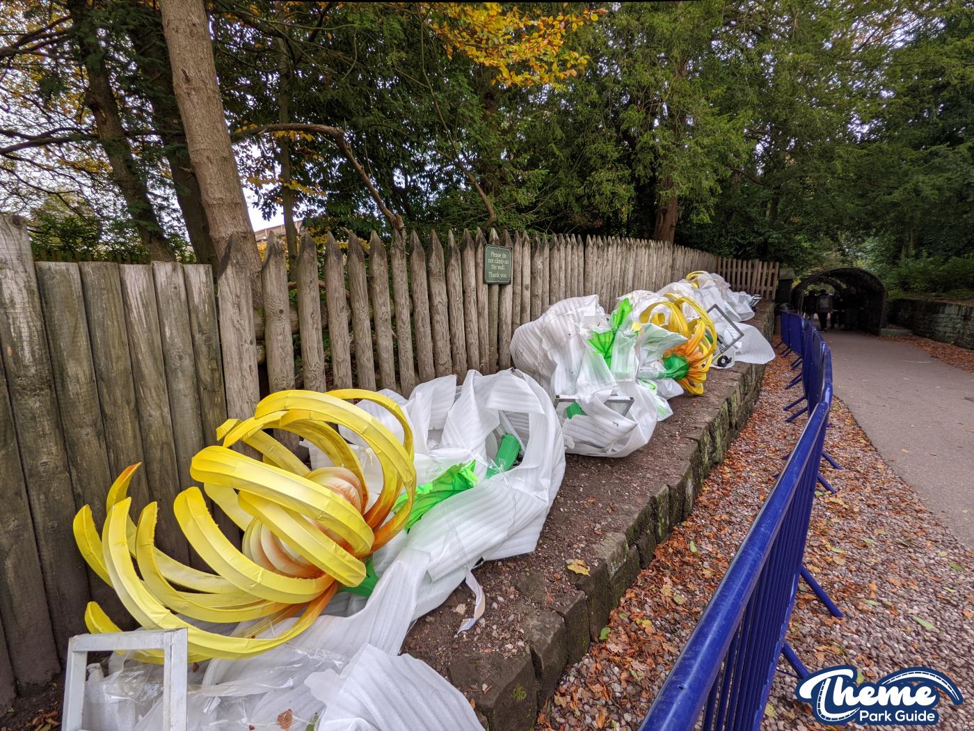 Lightopia Decorations begin to appear at Alton Towers